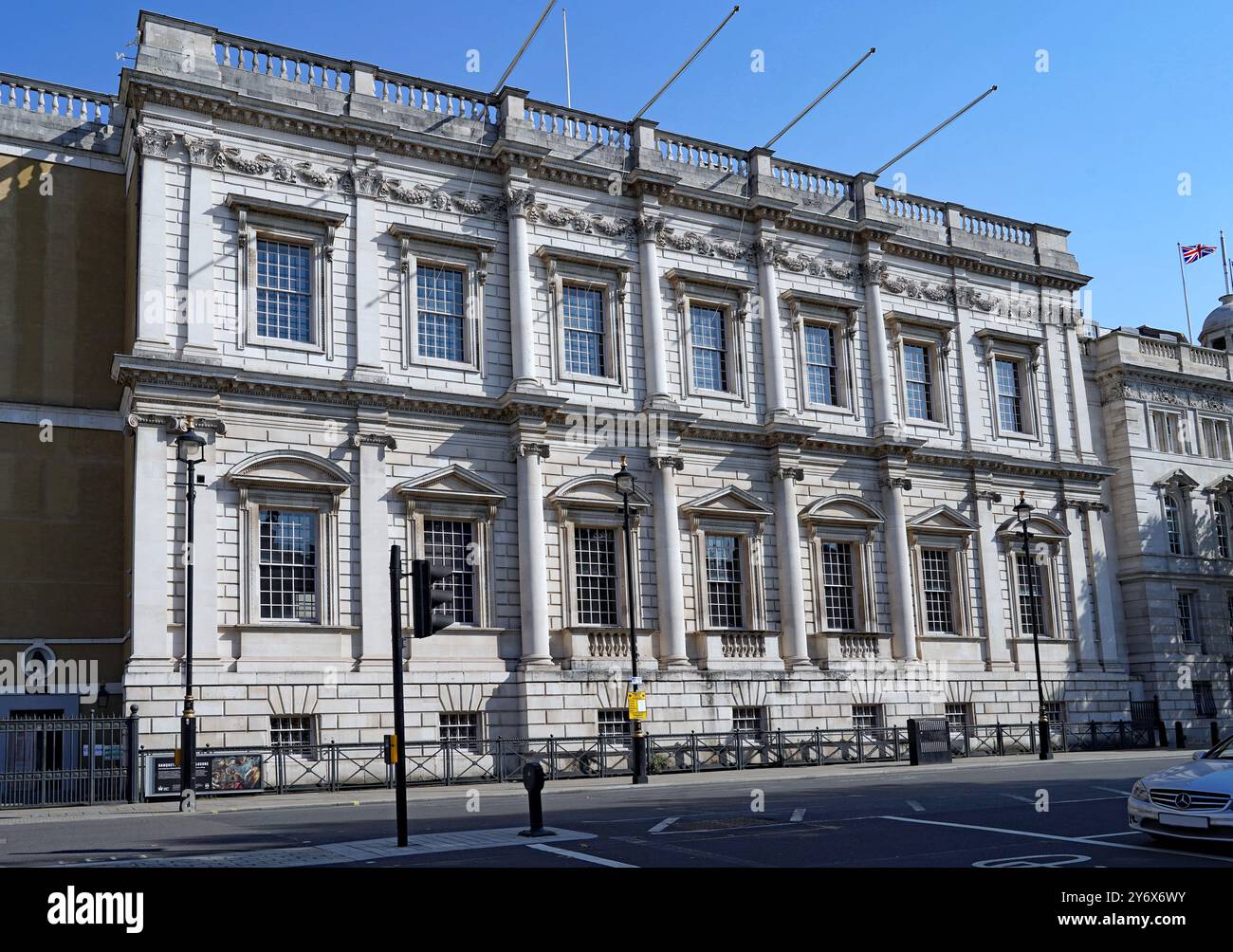 Das Bankett House, Whitehall, London, berühmt als das Gebäude, in dem König Karl I. den Kopf abgeschnitten wurde. Stockfoto