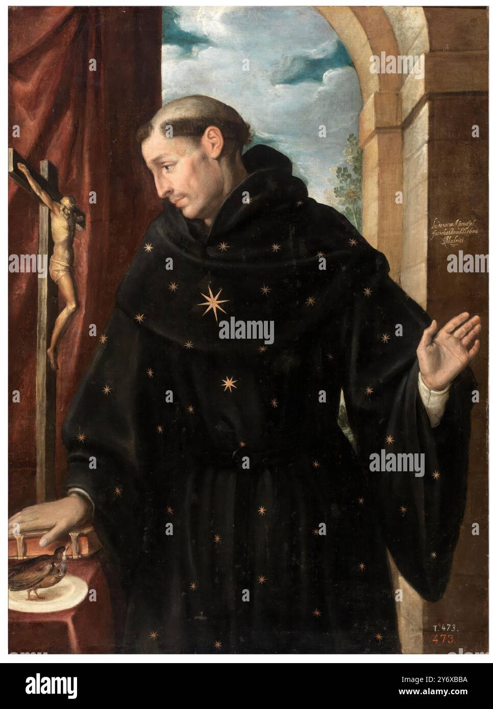 Luis de Carvajal / „Sankt Nikolaus von Tolentino“. 1604. Öl auf Leinwand. Museum: Museo del Prado, Madrid, España. Stockfoto