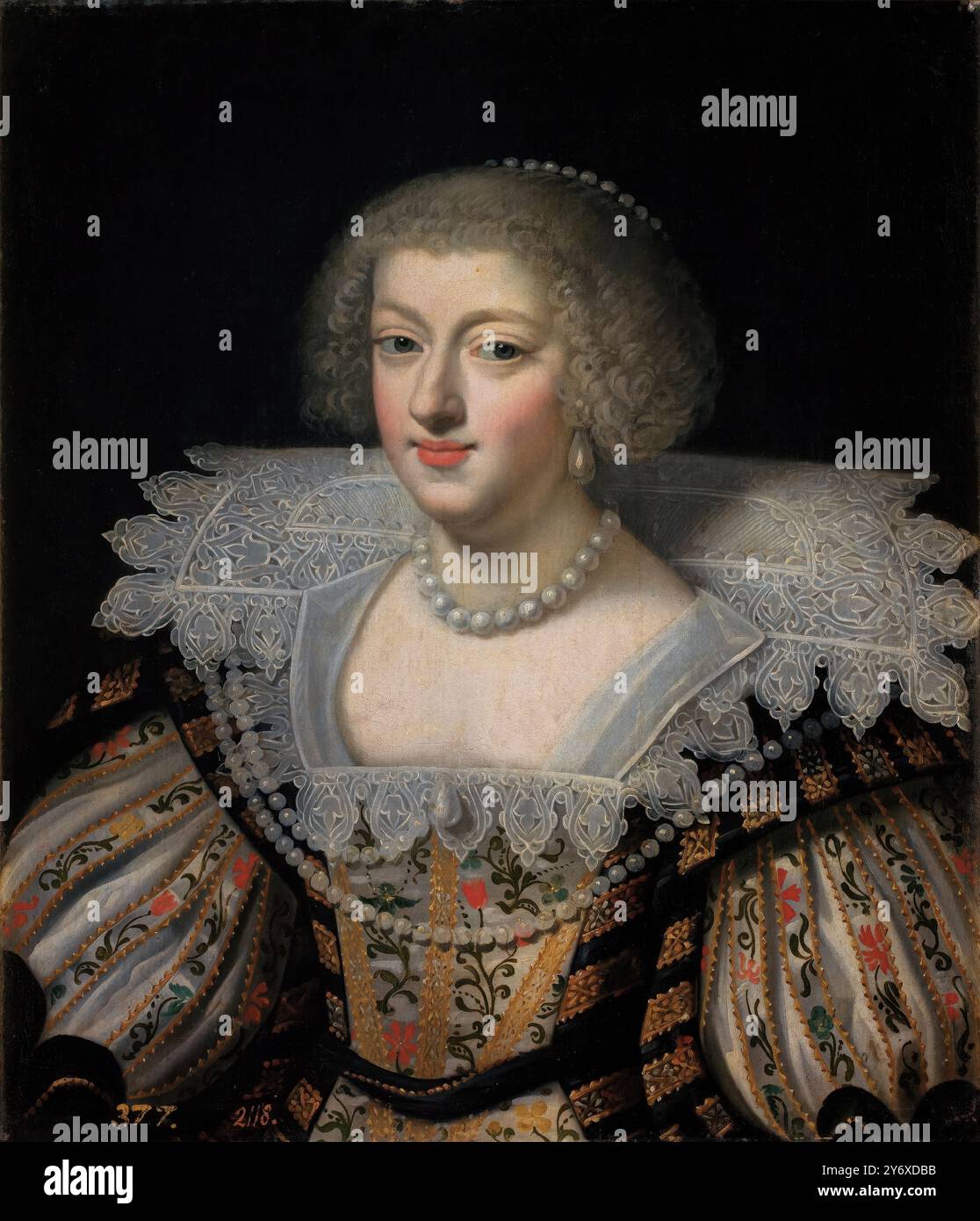 Ferdinand Elle / Anne von Österreich, Königin von Frankreich. Ca. 1631. Öl auf Leinwand. Museum: Museo del Prado, Madrid, España. Stockfoto