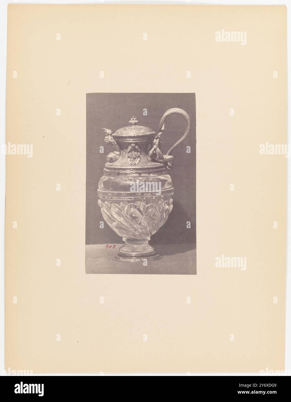 Jane Clifford (Fhotografin) / 'kleine Steinkristall-Ewer mit Kindern und Schlangenförmigem Griff'. Ca. 1863. Albumen auf Fotopapier. Museum: Museo del Prado, Madrid, España. Stockfoto