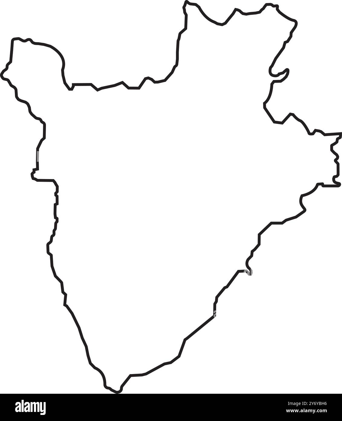 Symbol Für Die Abbildung Der Burundi-Karte Stock Vektor