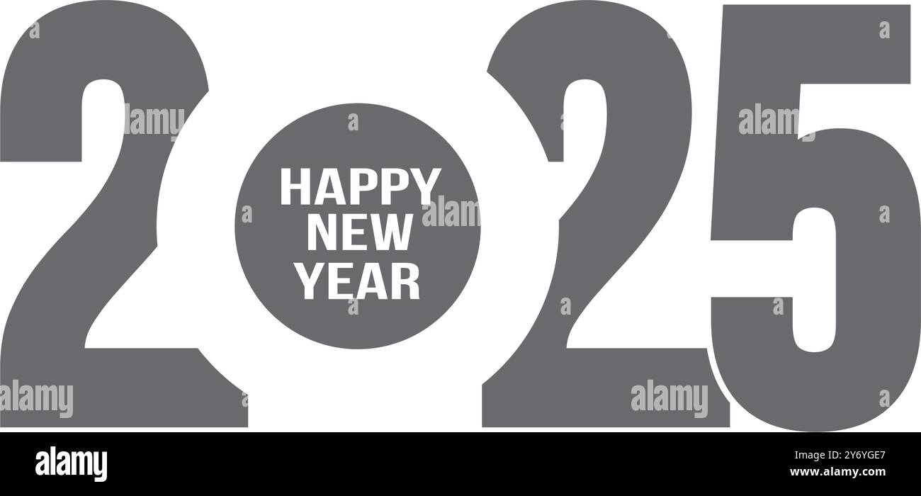 Feier Happy New Year 2025 Hintergrund Design, Banner, Poster, Post Design Illustrationen. Premium-Vektordesign 2025. Silvester feiern Stock Vektor