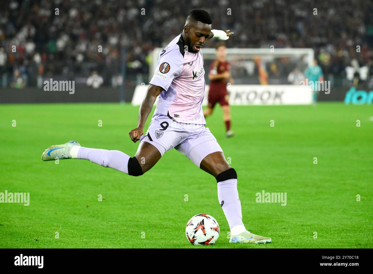 Inaki Williams vom Athletic Club Bilbao in Aktion während des Europa League-Fußballspiels zwischen AS Roma und Athletic Club Bilbao im Olimpico-Stadion in Rom (Italien), 26. September 2024. Stockfoto