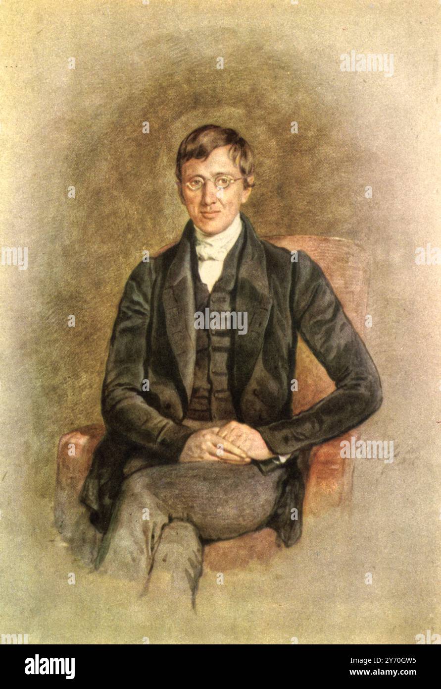John Henry Newman, 1845. Von William Charles Ross (1794–1860). John Henry Newman (1801–1890), auch bekannt als Kardinal Newman und der selige John Henry Newman. Newman wollte die Church of England zu vielen katholischen Glaubensrichtungen zurückbringen und verließ 1845 die Church of England und wurde in die römisch-katholische Kirche aufgenommen. Stockfoto