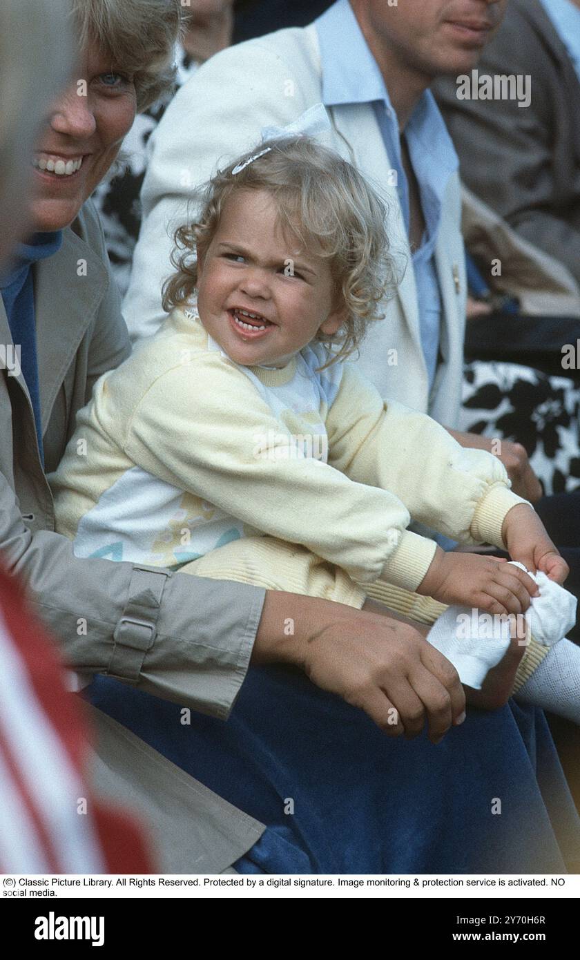 Prinzessin Madeleine von Schweden 1984. Im Alter von zwei Jahren abgebildet. Stockfoto