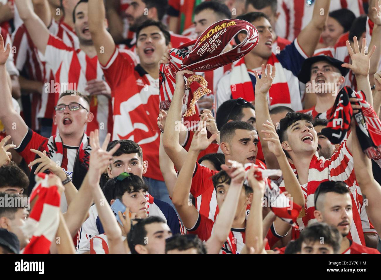 Athletic Bilbao während des Spiels der UEFA Europa League am 1. Tag zwischen AS Roma und Athletic Club im Olimpico-Stadion am 6. September 2024 in Rom, Italien. Stockfoto