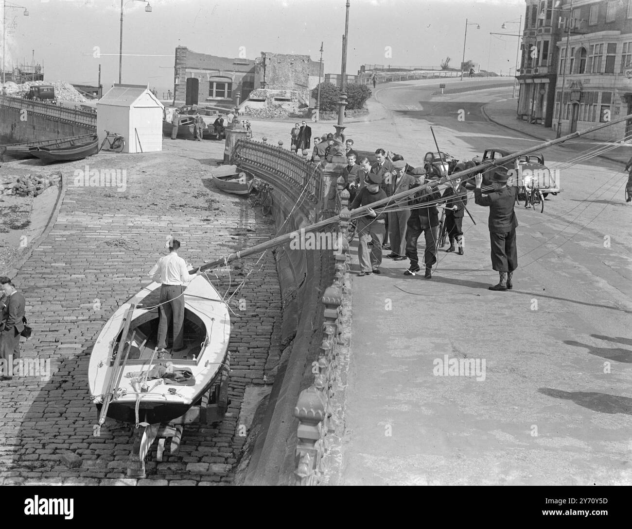 Yachtreparatur1953 Stockfoto