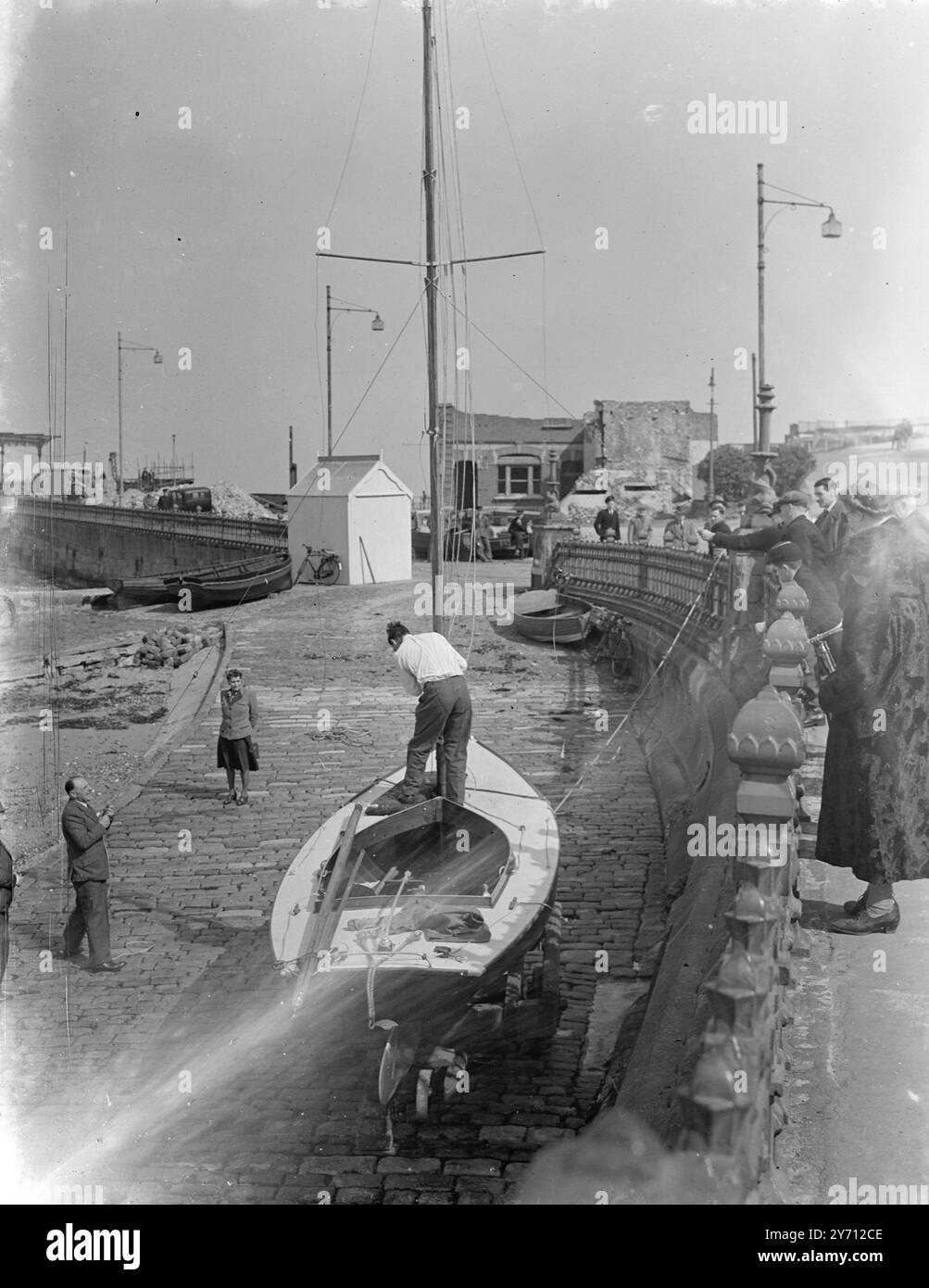 Yachtreparatur1953 Stockfoto