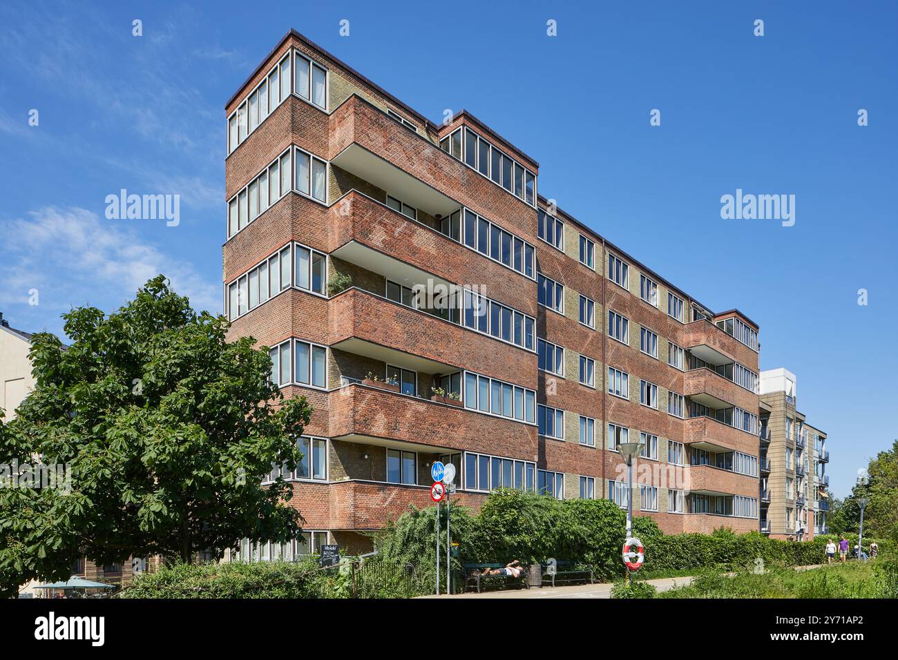 Vodroffsvej 2A und 2B, entworfen von C.F. Møller und Kay Fisker, fertiggestellt 1929; Kopenhagen, Dänemark Stockfoto