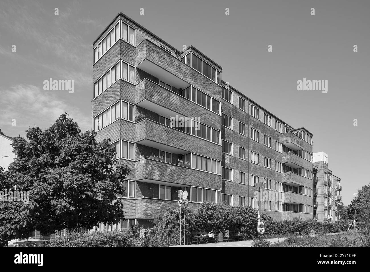 Vodroffsvej 2A und 2B, entworfen von C.F. Møller und Kay Fisker, fertiggestellt 1929; Kopenhagen, Dänemark Stockfoto