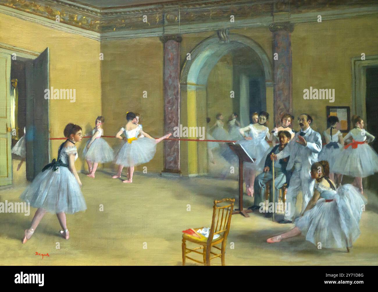 Le Foyer de la Danse a L'Opera de la Rue Le Peletier, das Tanzfoyer der Oper in der Rue Le Peletier, Edgar Degas, 1872, Stockfoto