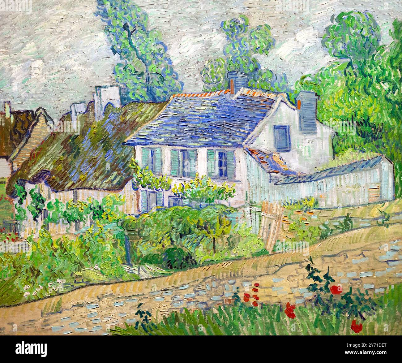 Häuser in Auvers, Häuser in Auvers, Vincent van Gogh, 1890, Stockfoto