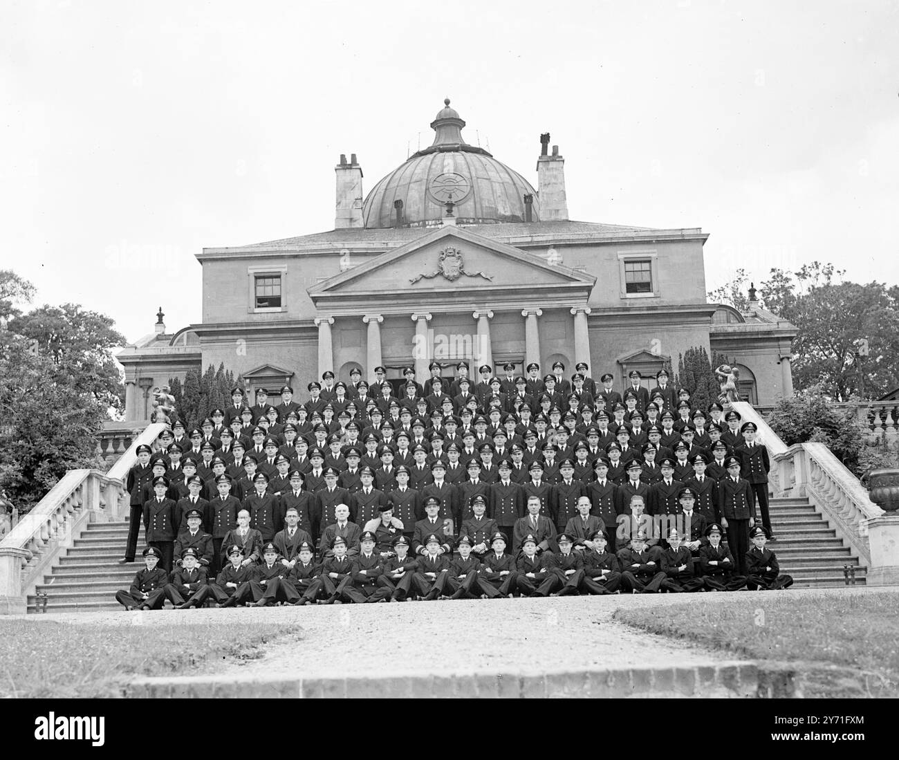 HMS Worcester Abschluss Juni 1943 Stockfoto