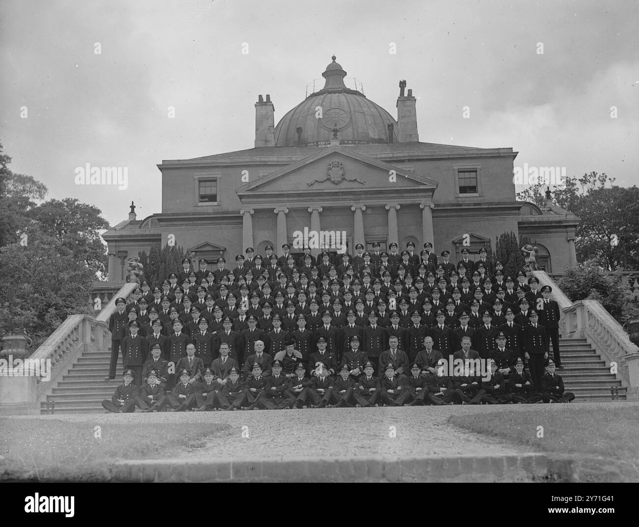 HMS Worcester Abschluss Juni 1943 Stockfoto