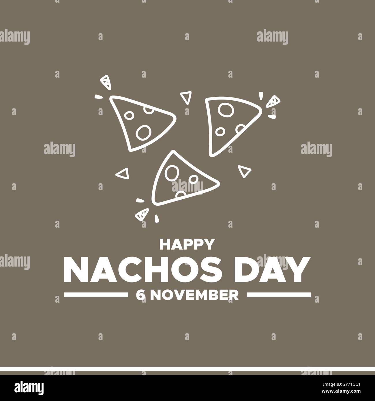 Happy Nachos Day, 6. November Nachos Day, Vorlage für soziale Medien, Post, Banner Design, Nachos Day Konzept Design. Stock Vektor