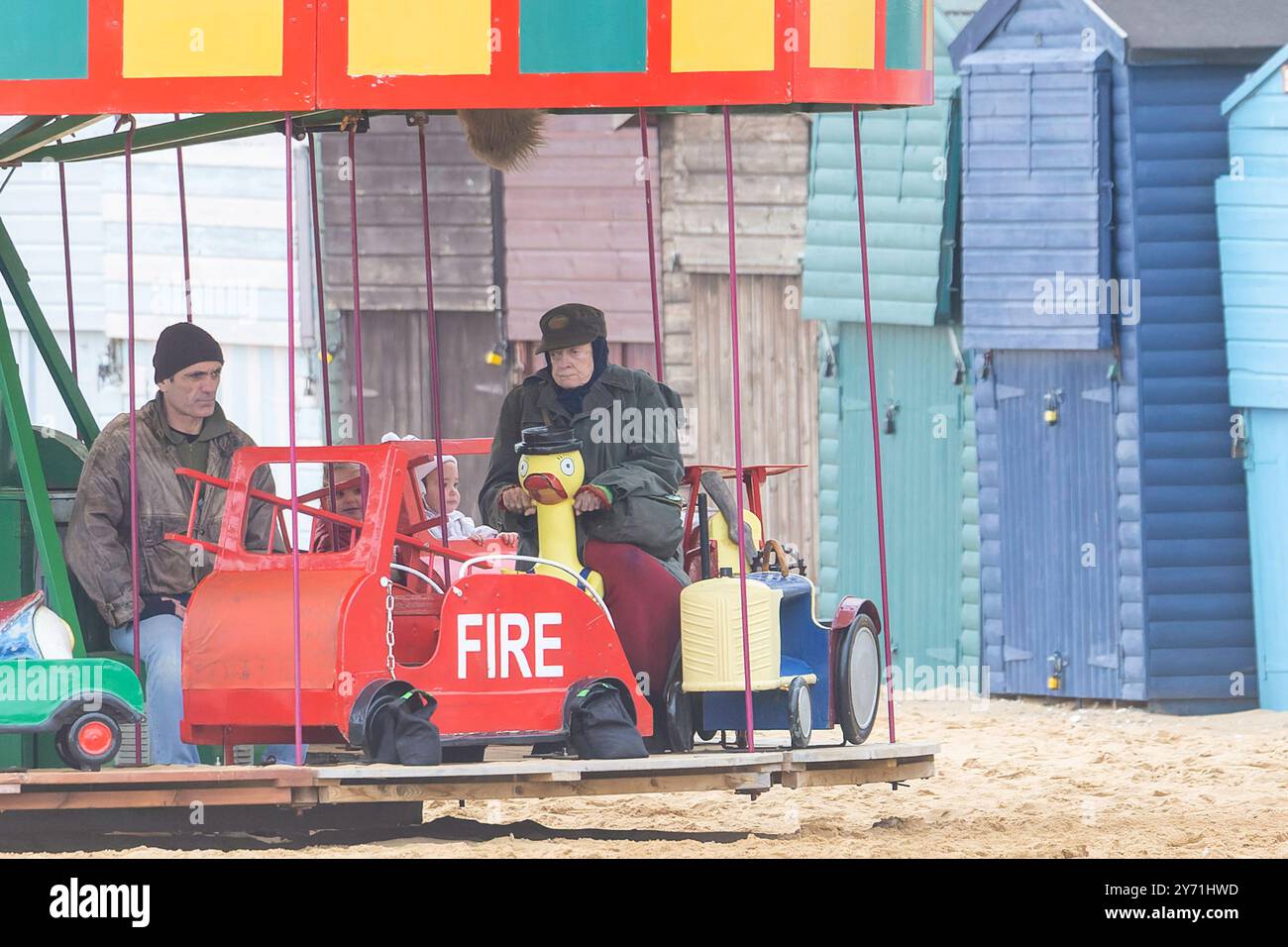 Dame Maggie Smith filmt Lady in the Van in Broadstairs Stockfoto