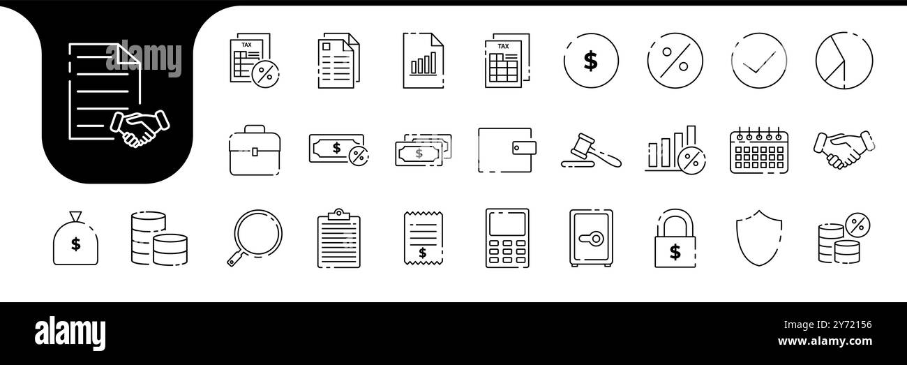 Symbol für Steuerpositionen legt den Design-Vektor für Collection fest Stock Vektor