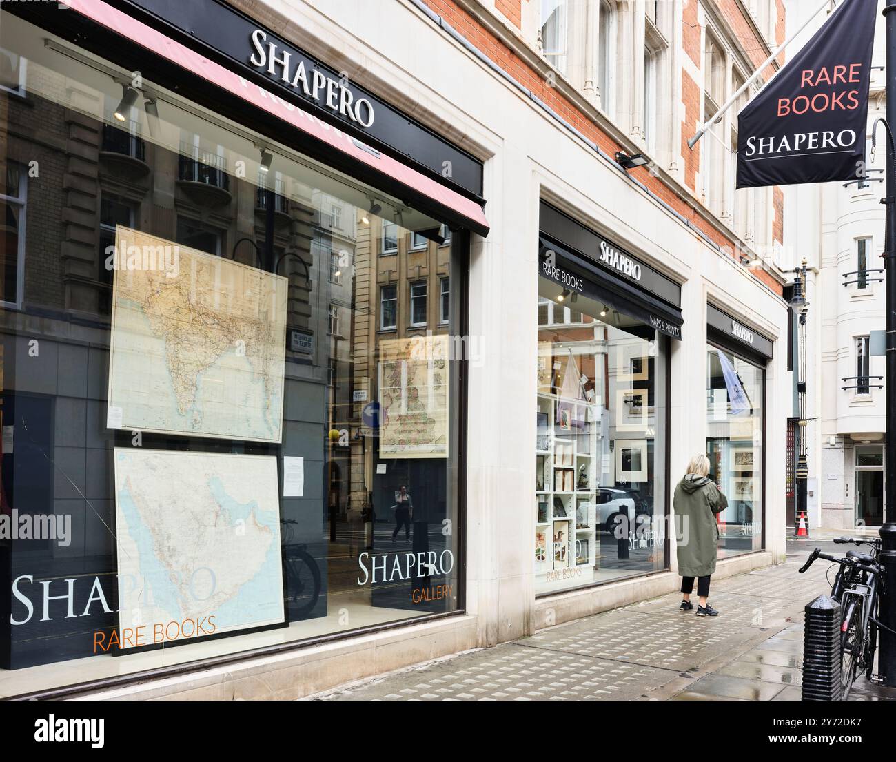 Shapero Rare Books Shop und Galerie, Mayfair, London, England. Stockfoto