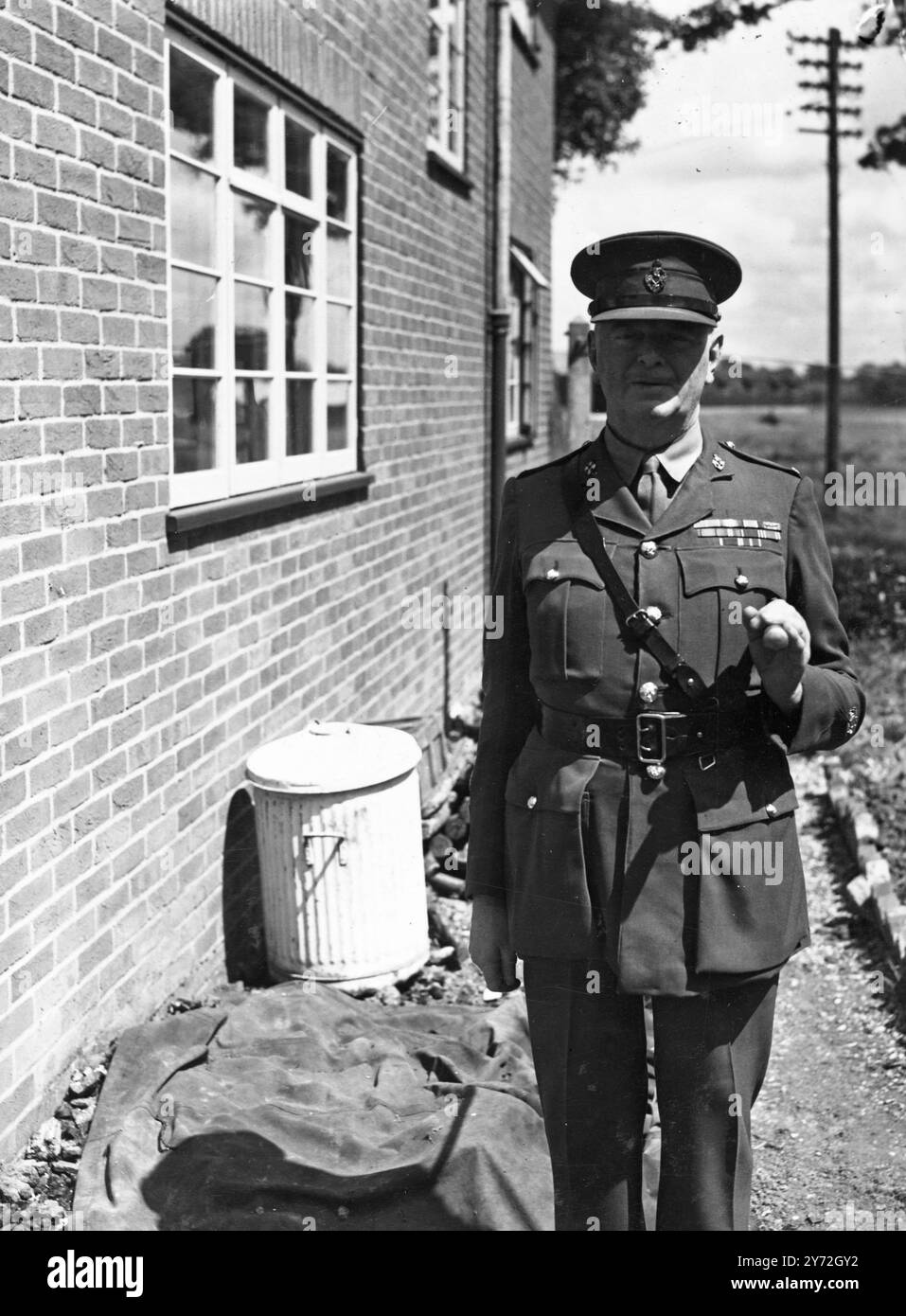 Serg Major Bill Look, MBE, MSM, Senior RSM in der britischen Armee. 17. Juni 1947 Stockfoto