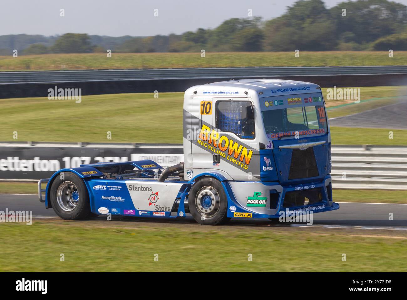 Craig Evans im Evans Trucksport Engineering MAN TGX während des British Truck Racing Championship Rennens 2023 in Snetterton, Norfolk, UK Stockfoto