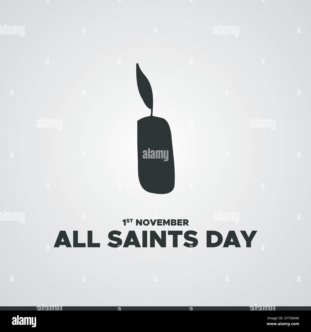 Allerheiligen-Tag, 1. November Allerheiligen-Tag, Illustration, Grußkarte, bearbeitbare Vorlage, Allerheiligen-Konzept-Design, eps-Datei. Stock Vektor