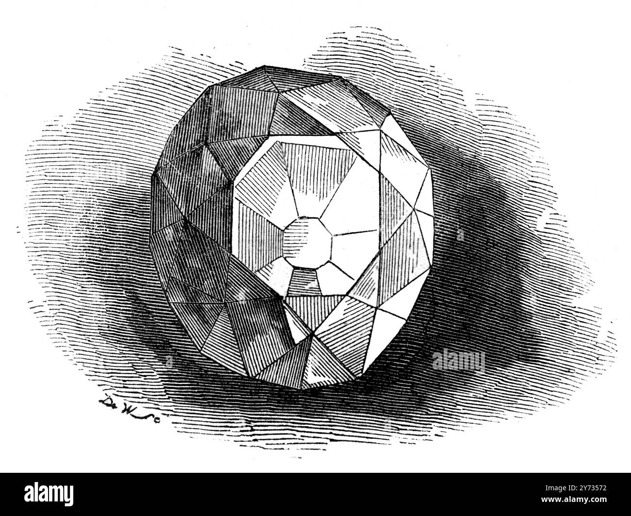 Der Koh-i-Noor Diamant - neu geschnitten in eine neue Form, ein oval brillant. 1852 Stockfoto