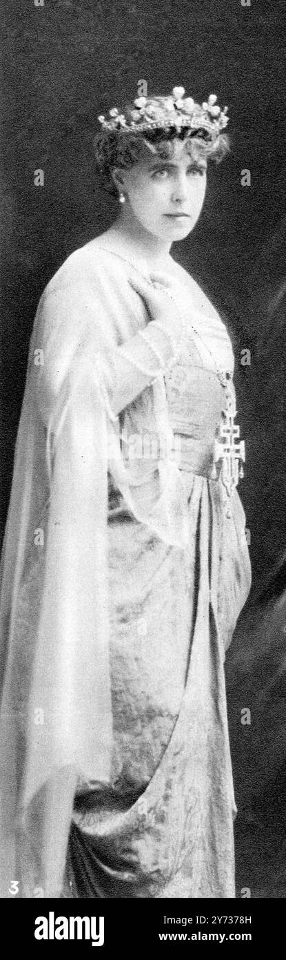 Tochter des verstorbenen Herzogs von Edinburgh und Enkelin der verstorbenen Königin Victoria: Die neue Königin Marie von Rumänien im Oktober 1914 Stockfoto