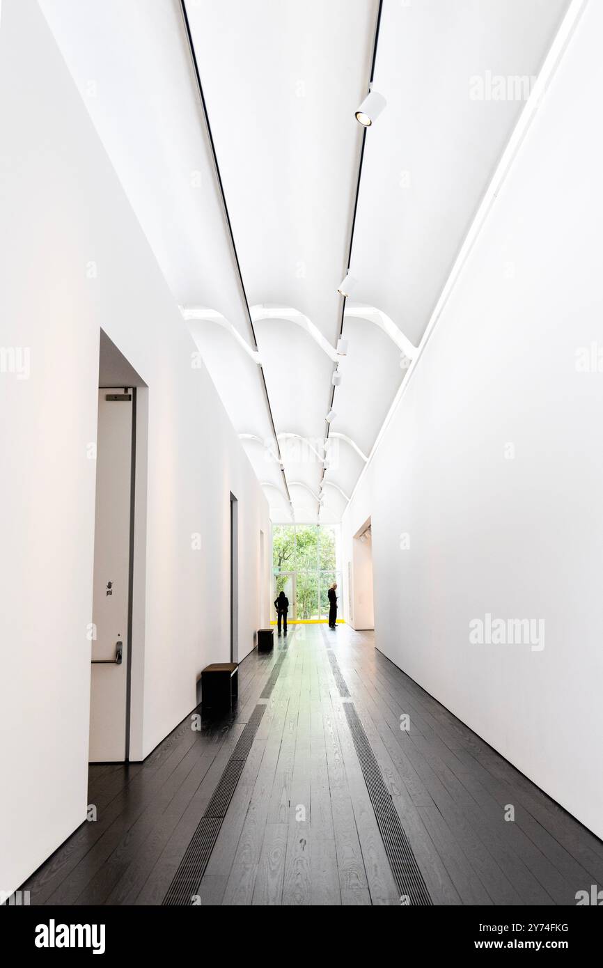 Innenraum des Menil Collection Kunstmuseums, Houston, Texas, USA Stockfoto