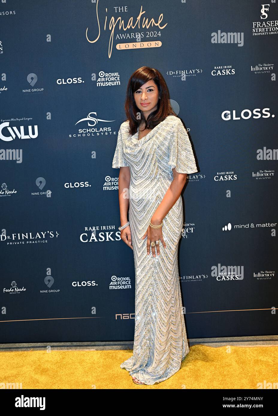 LONDON, GROSSBRITANNIEN. September 2024. Naheed Taj von Notta Taj Law nimmt an den Signature Awards London im Park Lane Hilton, London, UK, Teil. (Foto von 李世惠/siehe Li/Picture Capital) Credit: Siehe Li/Picture Capital/Alamy Live News Stockfoto