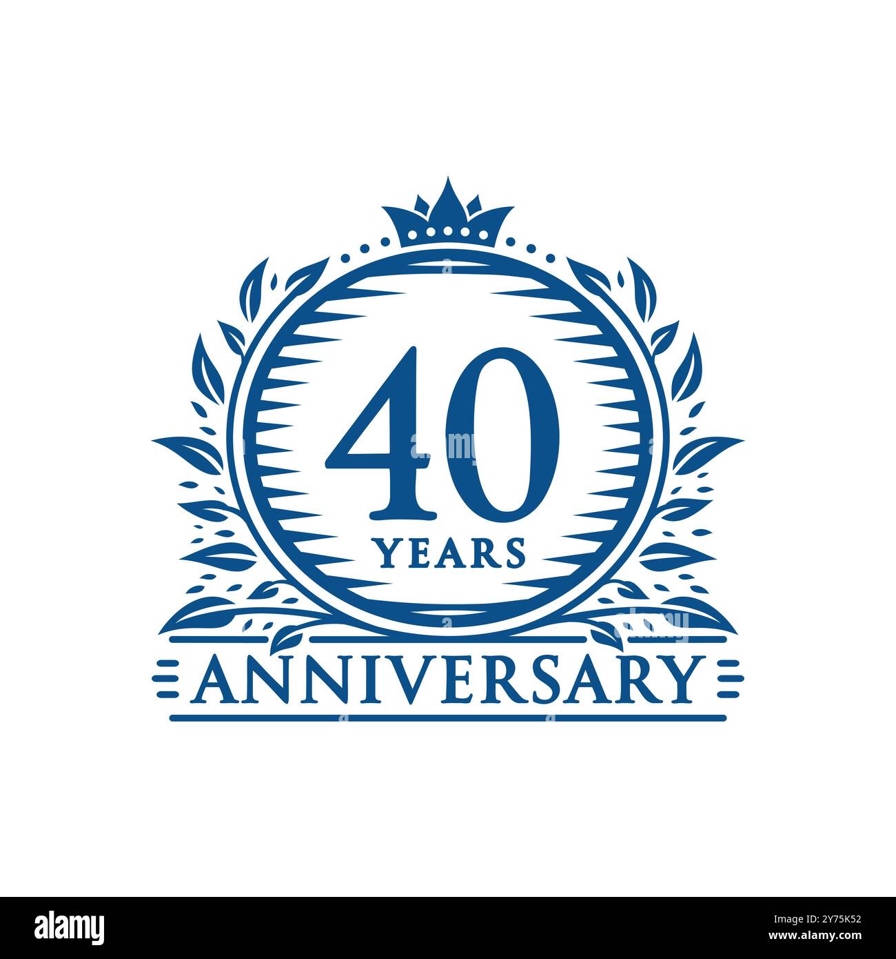 40 Jahre Jubiläum-Design-Vorlage. Logo zum 40-jährigen Jubiläum. Vektor und Illustration. Stock Vektor