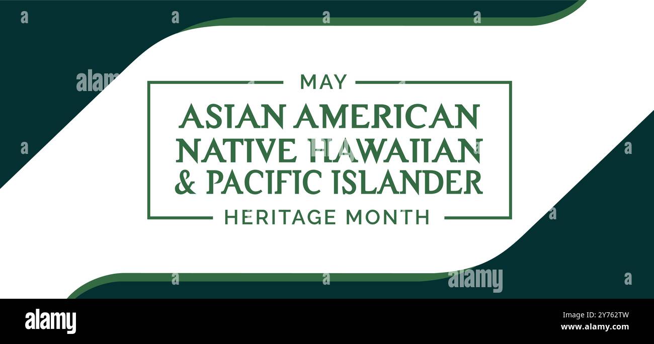 Asiatisch-amerikanischer, hawaiianischer und pazifischer Inselbewohner. Vektorbanner für Social Media Post Banner Design Illustrationshintergrund Stock Vektor