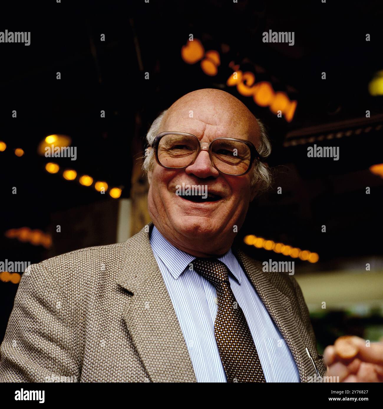 Wilhelm 'Willi' Bartels, alias der 'König von St. Pauli', Besitzer der meisten Reeperbahn-Etablissements, Hamburg um 1986. Stockfoto