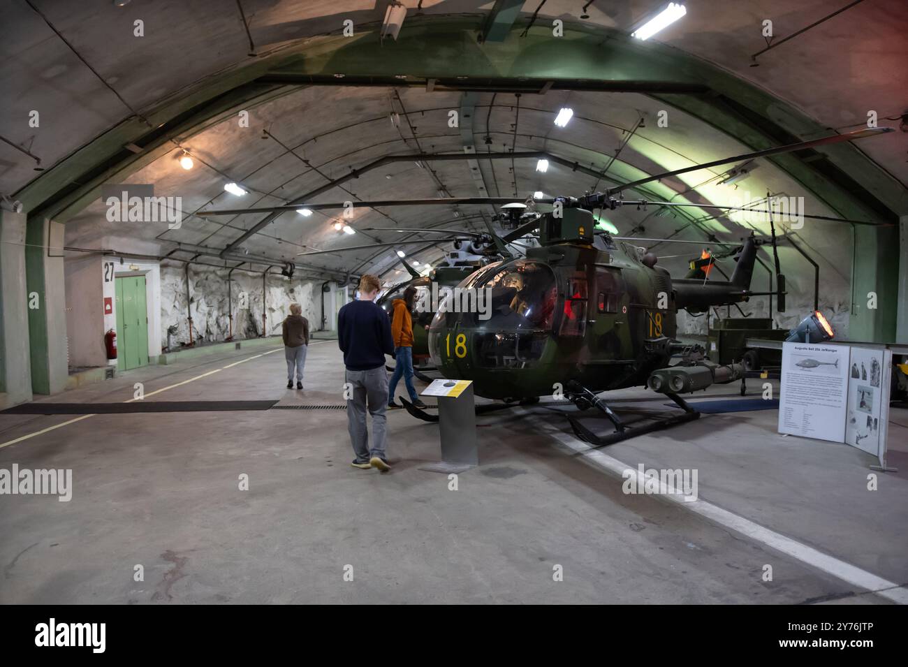 Göteborg, Schweden - 24. september 2022: MBB BO 105 schwedischer Militärhubschrauber im Schau Stockfoto