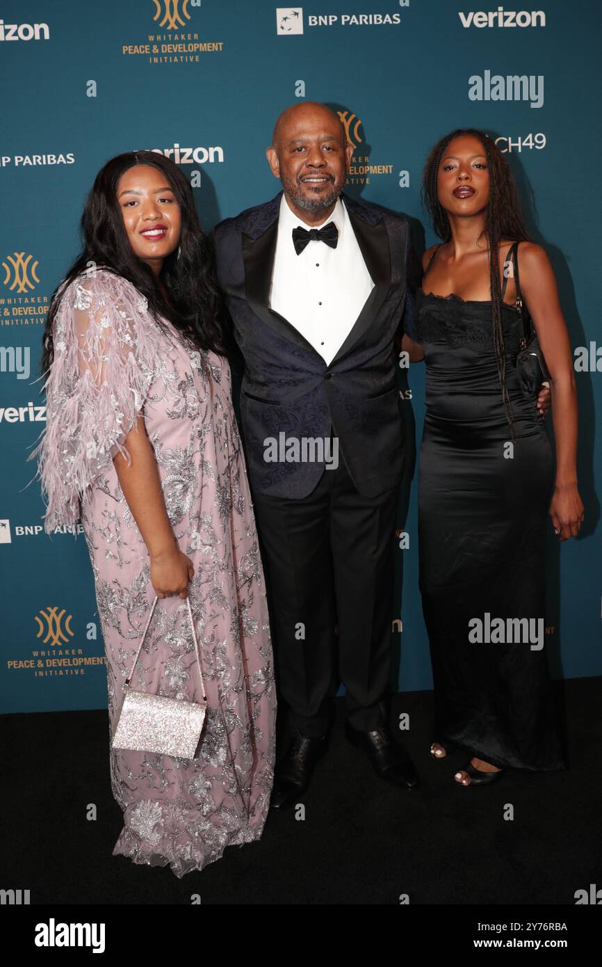 New York, NY - 27. September 2024: Forest Whitaker nimmt an der Whitaker Peace & Development Initiative Faces of Hope Gala in Gotham Hall in New York Teil. Bei der Gala, die in Zusammenarbeit mit der Generalversammlung der Vereinten Nationen stattfand, wurden Friedensstifter und Führer gefeiert, die sich der Transformation der von Konflikten betroffenen Gemeinschaften widmen. Die Veranstaltung bot inspirierende Geschichten über Resilienz und hob die Auswirkungen von WPDI in Afrika, Nordamerika und Europa hervor. Foto: Giada Papini Rampelotto/EuropaNewswire Stockfoto