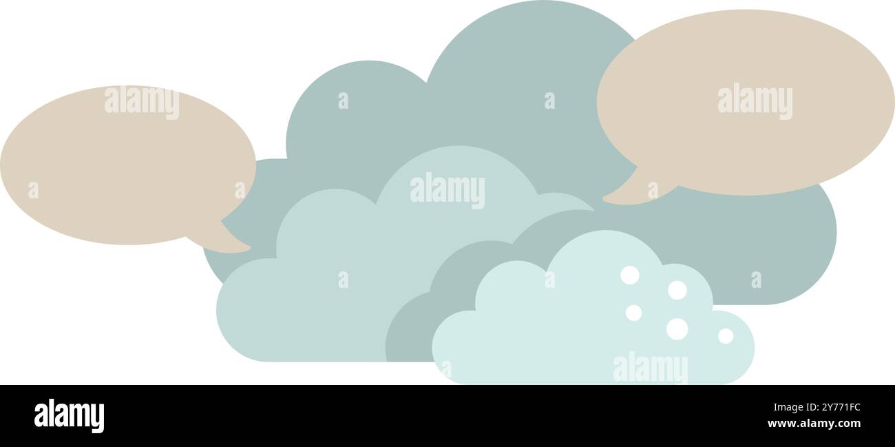 Cloud-Computing gemeinsam genutzter Speicher kommunizierende Datenserver Stock Vektor