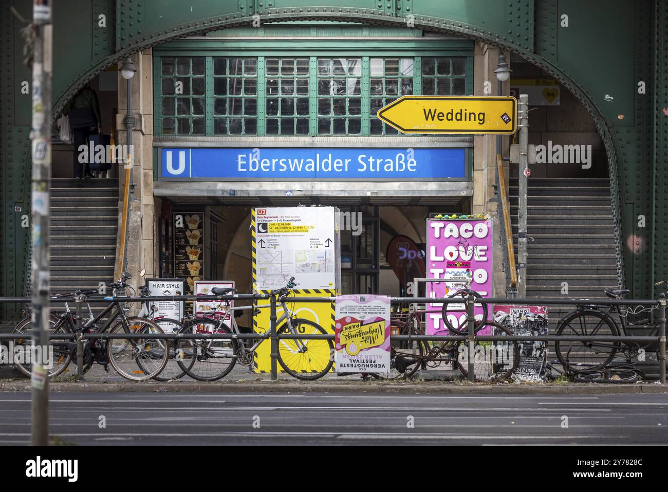 U-Bahnstation Eberswalder Straße in Prenzlauer Berg in Berlin, Deutschland, Europa Stockfoto