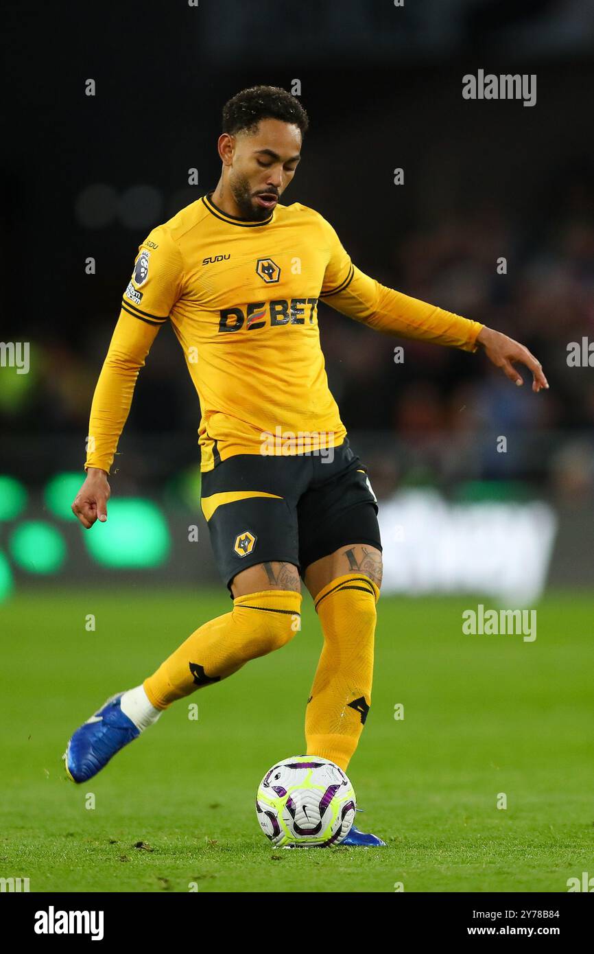 Wolverhampton, Großbritannien. September 2024. Matheus Cunha of Wolves während des Premier League-Spiels zwischen Wolverhampton Wanderers und Liverpool Credit: MI News & Sport /Alamy Live News Stockfoto