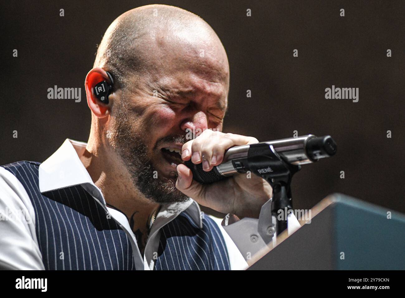 Buenos Aires, Argentinien (28. September 2024). Puerto-ricanische Sängerin und Rapperin Residente (René Pérez, ehemalige Calle 13) trat live in Buenos Aires auf. Foto: Mariano Garcia. Quelle: Mariano Garcia/Alamy Live News Stockfoto