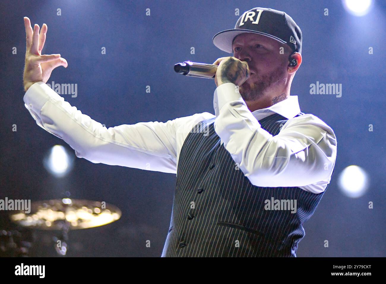 Buenos Aires, Argentinien (28. September 2024). Puerto-ricanische Sängerin und Rapperin Residente (René Pérez, ehemalige Calle 13) trat live in Buenos Aires auf. Quelle: Mariano Garcia/Alamy Live News Stockfoto