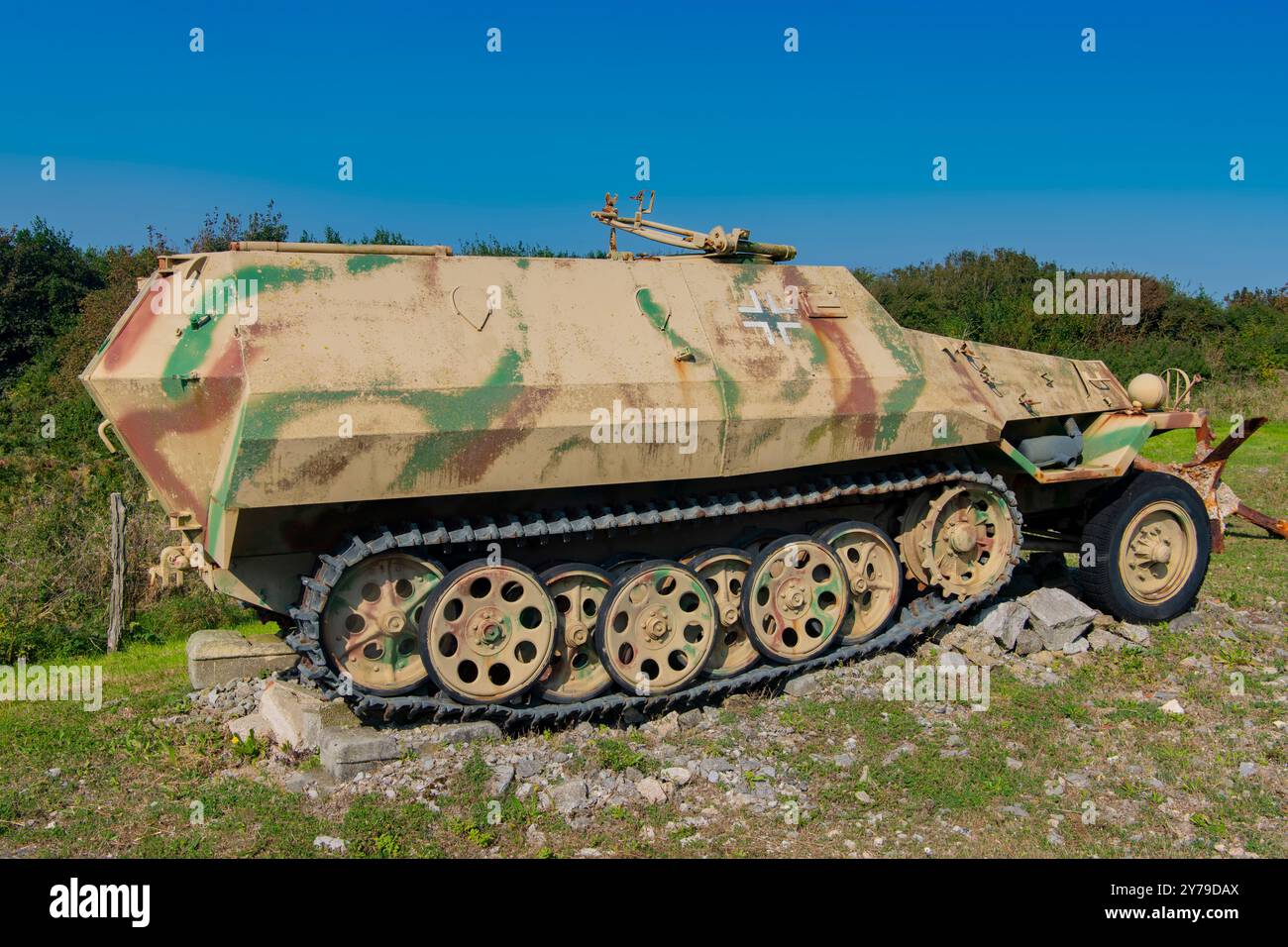 Sd. Kfz. 251 Halb-Truck am Todt Battery-Standort in Griz-Nez, Frankreich Stockfoto