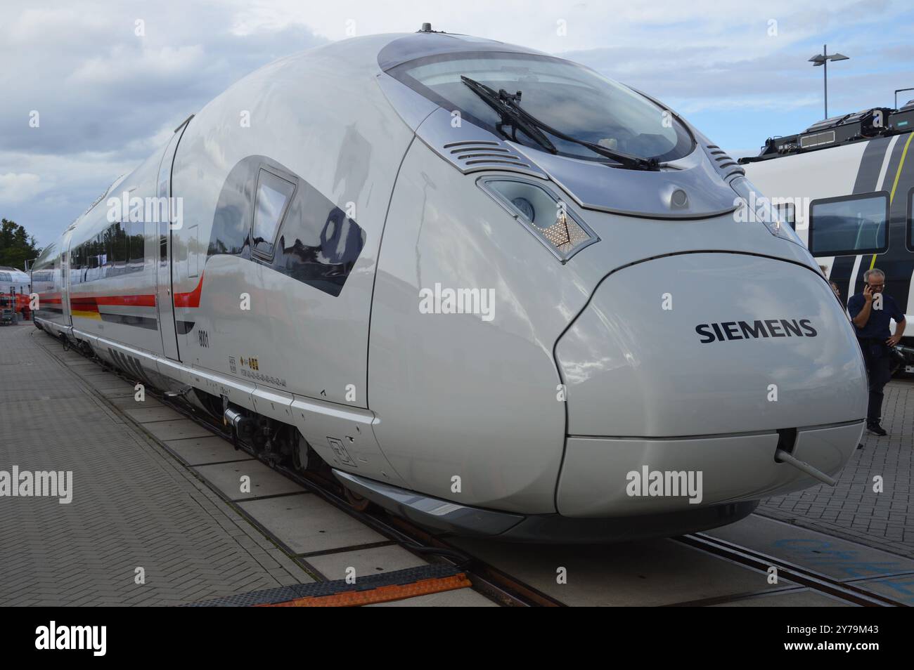 Berlin, Deutschland - 27. September 2024 - der Velaro-Hochgeschwindigkeitszug, den Siemens Mobility für Ägypten baut, wurde auf der InnoTrans-Messe in Berlin vorgestellt. (Foto: Markku Rainer Peltonen) Stockfoto