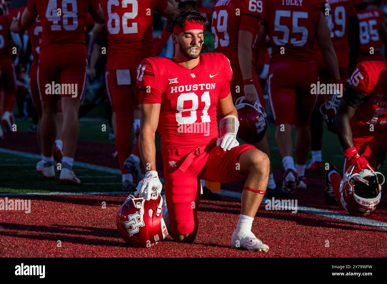 Houston, TX, USA. September 2024. Anthony Gangi (81), der zuvor ein Spiel zwischen den Iowa State Zyklonen und den Houston Cougars in Houston, Texas, absolvierte. Trask Smith/CSM (Bild: © Trask Smith/Cal Sport Media). Quelle: csm/Alamy Live News Stockfoto