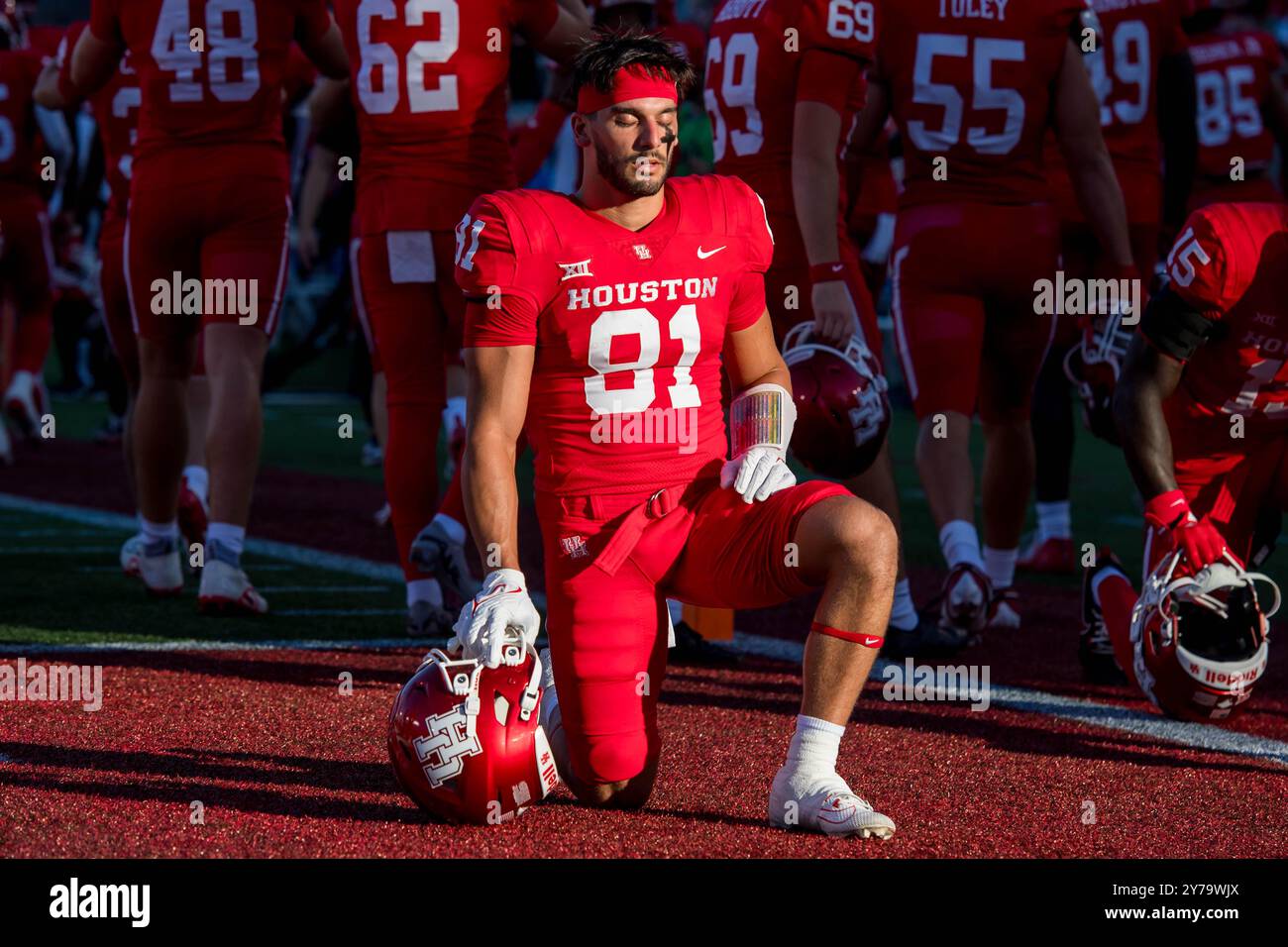 Houston, TX, USA. September 2024. Anthony Gangi (81), der zuvor ein Spiel zwischen den Iowa State Zyklonen und den Houston Cougars in Houston, Texas, absolvierte. Trask Smith/CSM/Alamy Live News Stockfoto