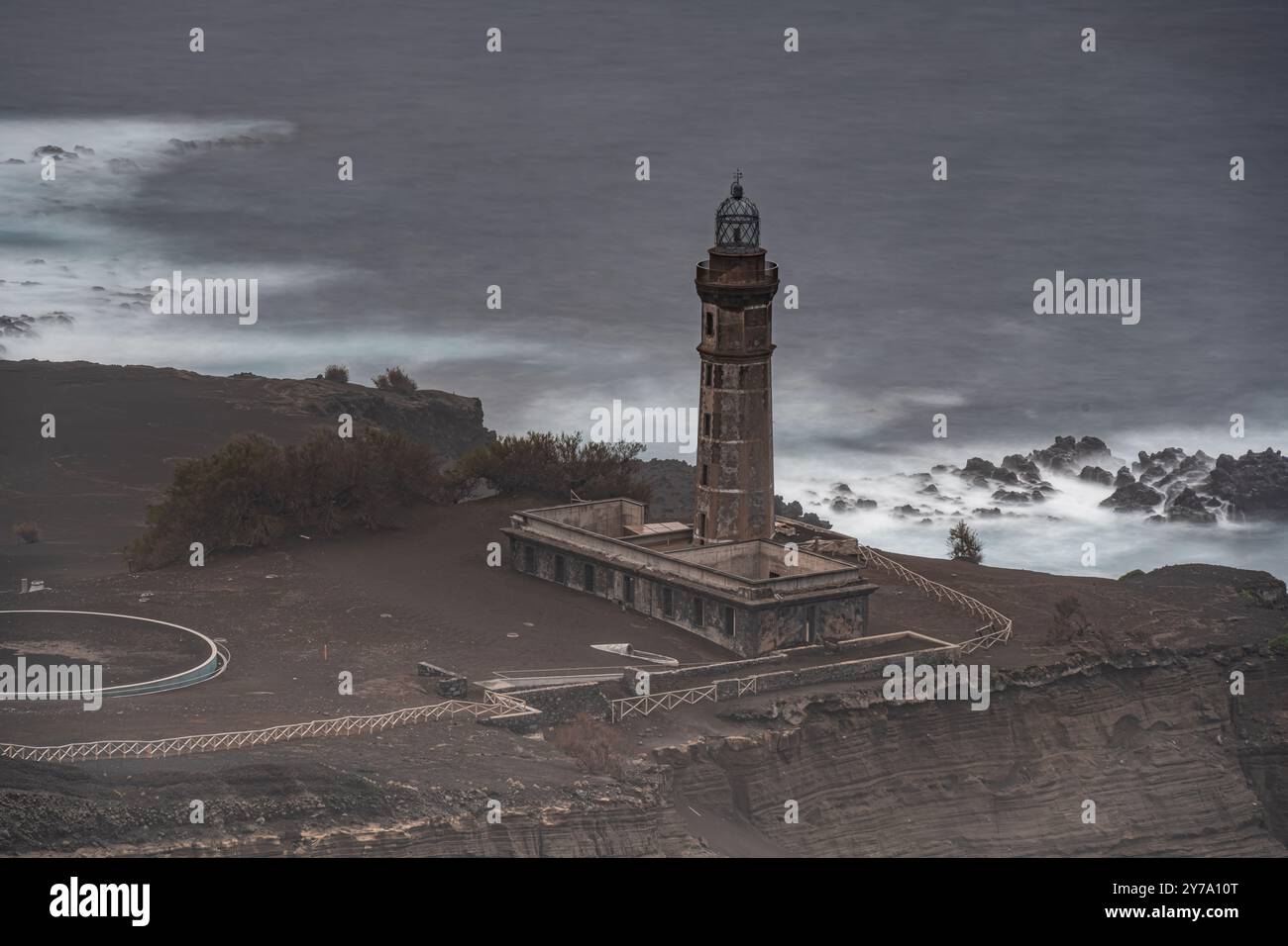 Verlassener Leuchtturm auf der Insel Faial auf den Azoren Stockfoto