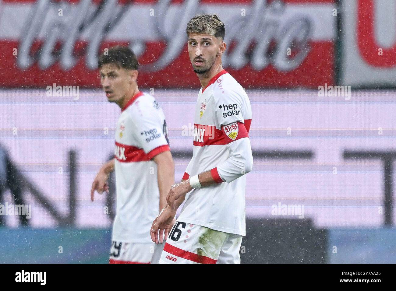 28.09.2024, Fussball, Bundesliga, 5. Spieltag Saison 2024/2025, VfL Wolfsburg - VfB Stuttgart, Atakan Karazor (VfB Stuttgart), Foto: Teresa Kroeger/RHR-Foto Stockfoto