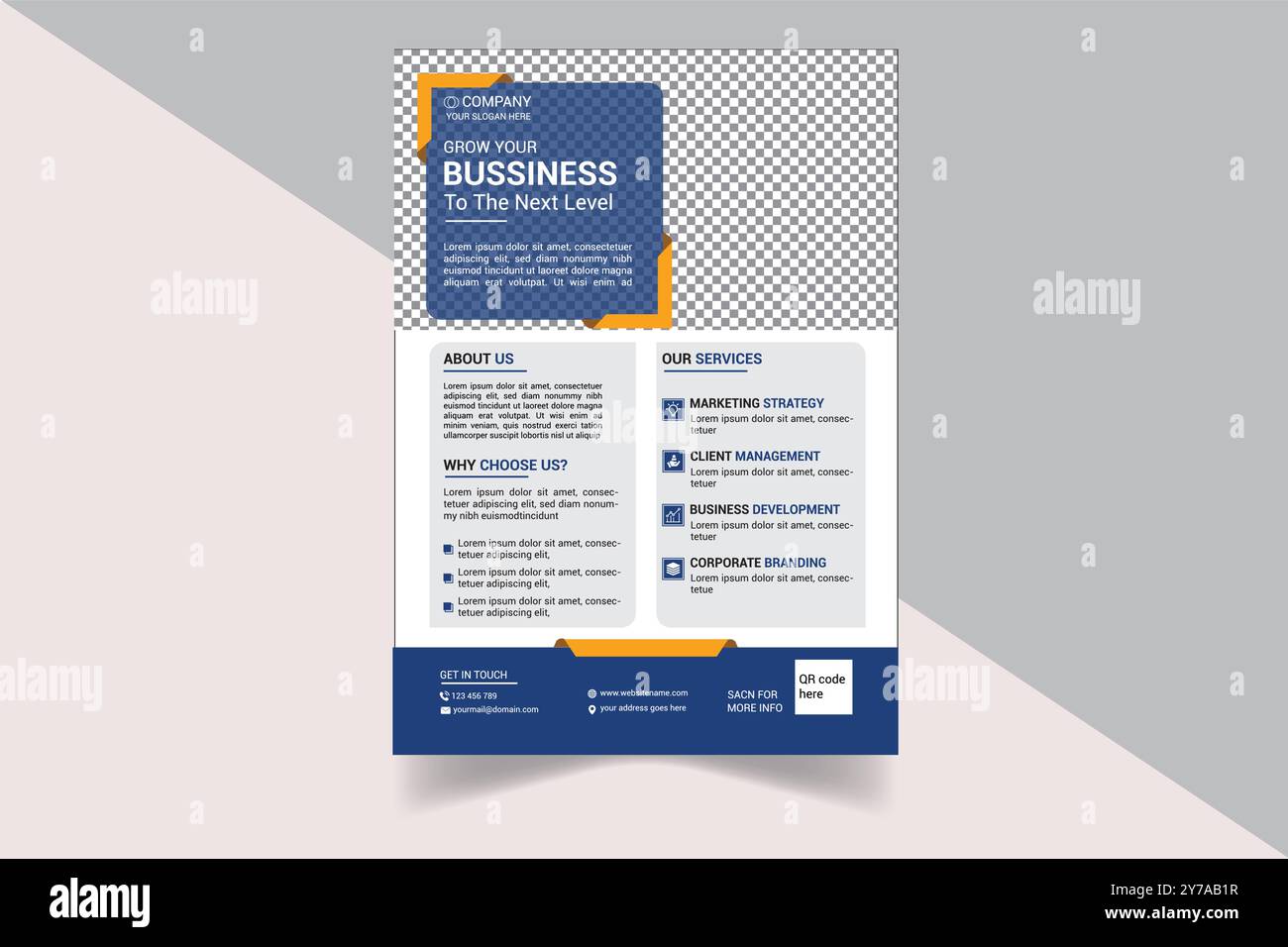 Professionelle Business Business Flyer Vorlage oder Vektor Stock Vektor