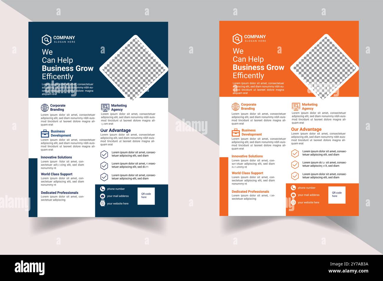 Professionelle Business Business Flyer Vorlage oder Vektor Stock Vektor