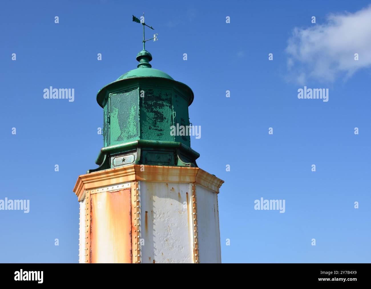 Leuchtturm von Port joinville auf der Ile d'Yeu, Vendée, Frankreich Stockfoto