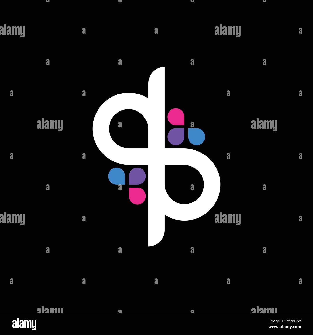 Art and Culture Business DP oder PD Pixel Letter Logo Stock Vektor