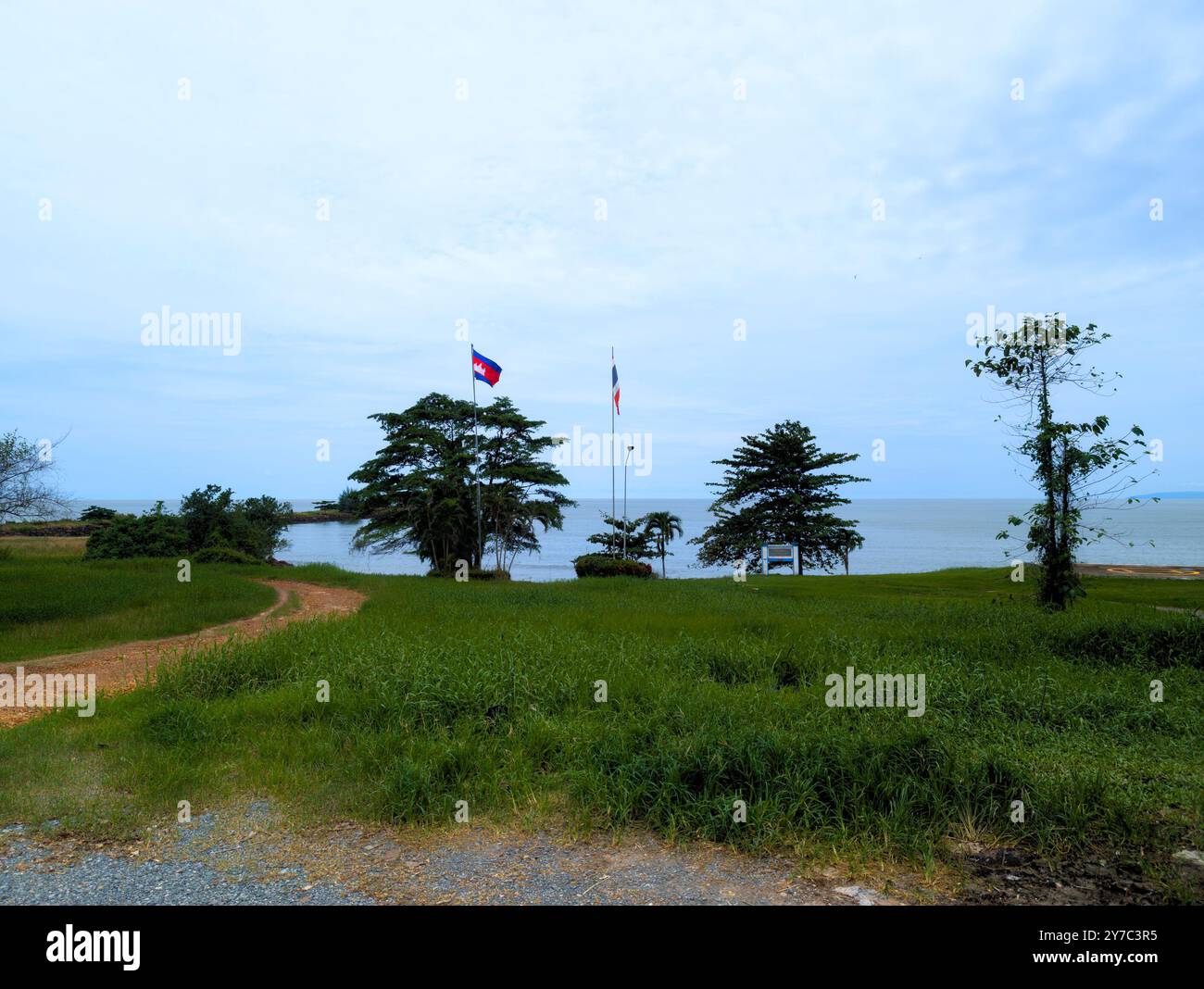 Broder-Überquerung zwischen Thailand und Kambodscha in Ban hat Lek Stockfoto